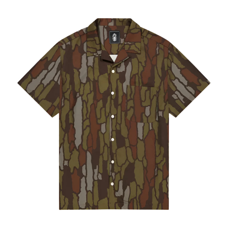 Treebark Camouflage patterned shirt on a white background