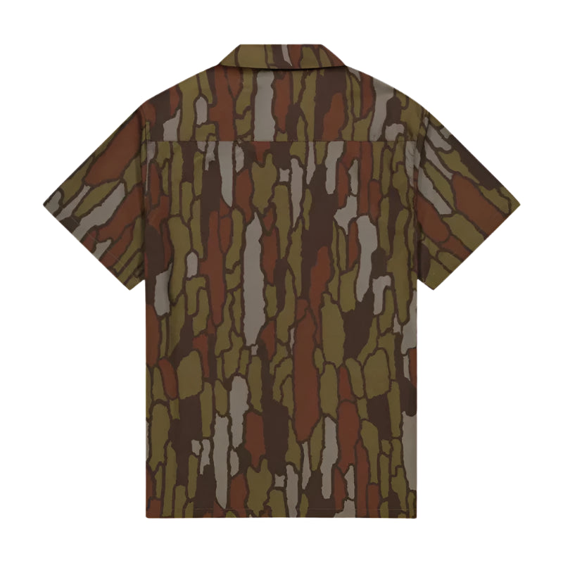 Treebark Camouflage patterned shirt on a white background