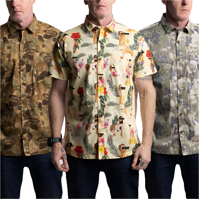 Athletic fit button-up shirt for tactical summer wear