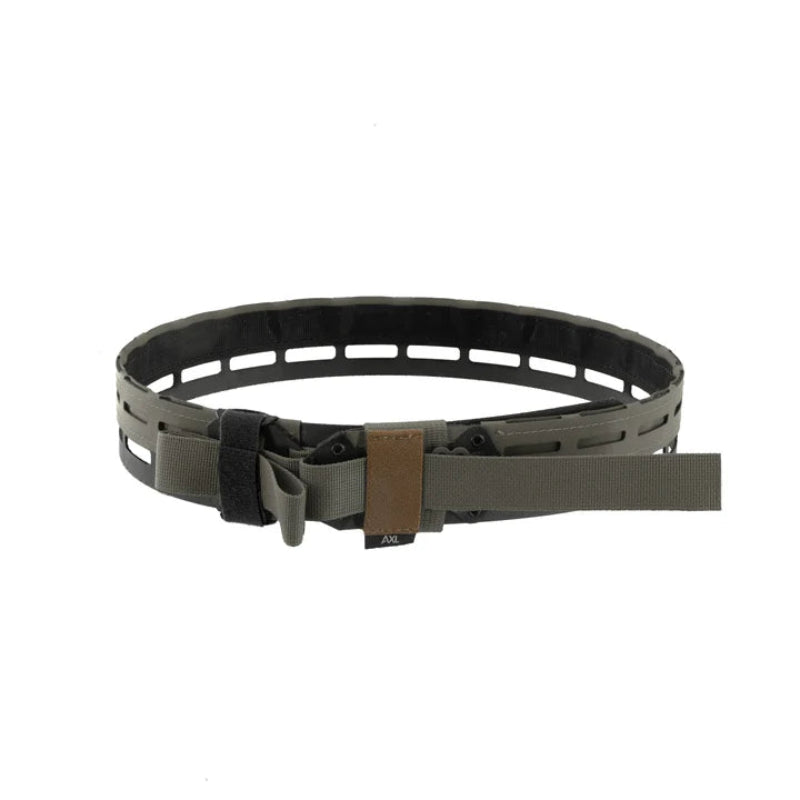 Ranger Green AXL Eclipse Belt designed for minimalist tactical loadouts, made from structured Curv material with MOLLE compatibility and adjustable buckle system