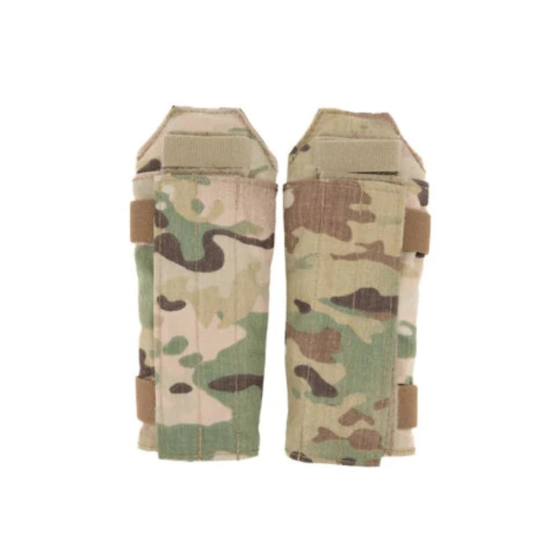 AXL Structural Shoulder Pads in Multicam shown on plate carrier – tactical shoulder upgrade for better weight distribution and long-wear comfort