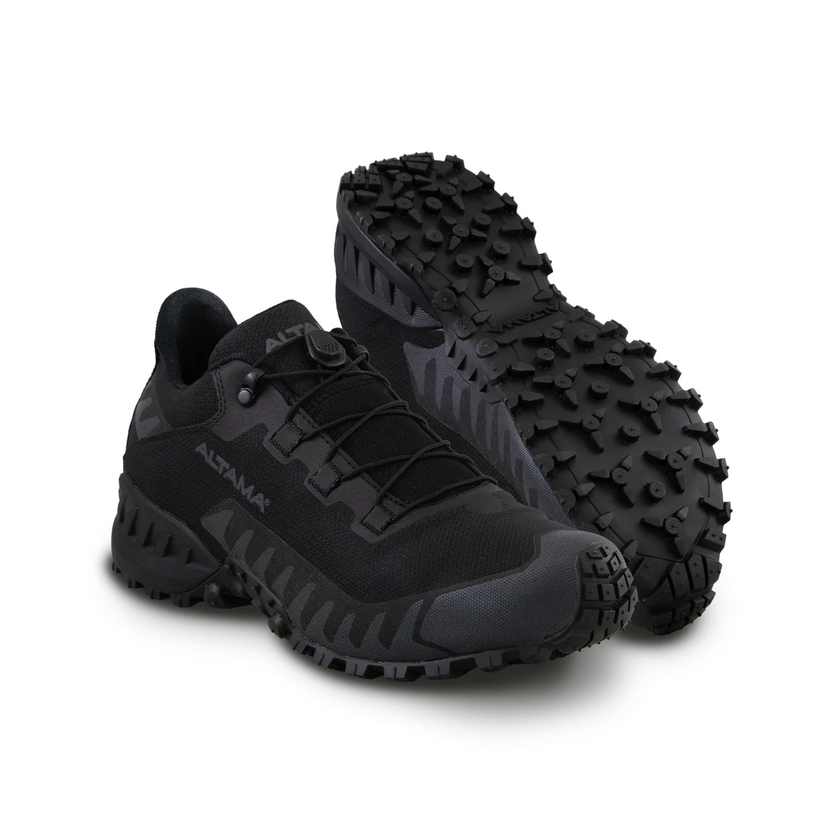 Pair of Altama Legacy Low Black tactical training shoes designed for range training, military workouts, law enforcement duty use, and everyday tactical wear