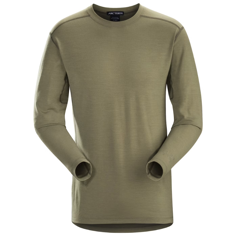 A Crocodile long-sleeve performance shirt with integrated sleeve cuffs, shown on a plain white background.