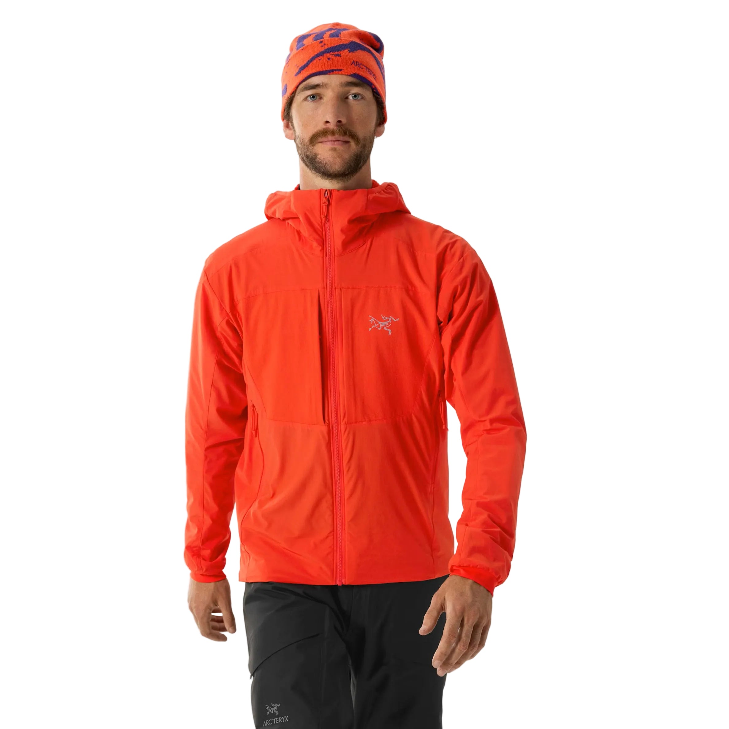 Front worn view of the Arc'teryx PRO Practitioner AR Hoody in Dynasty showing the athletic fit, ScubaHood design, and breathable Fortius Air 50 fabric as worn in the field, demonstrating real world performance for tactical operators and outdoor professionals across the United States.