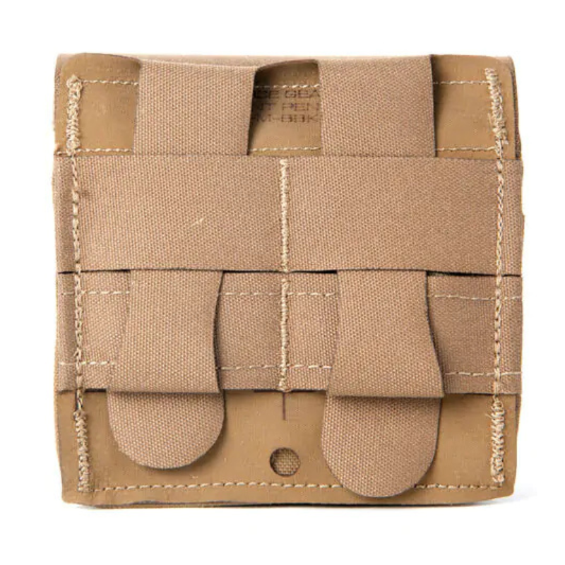 Rear view of the Blue Force Gear Boo Boo Kit Pouch displaying the Helium Whisper MOLLE attachment platform for secure mounting.