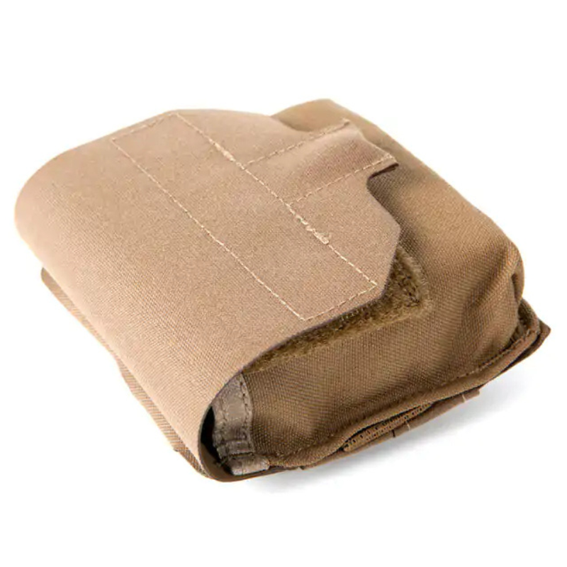 Side profile of the Blue Force Gear Boo Boo Kit Pouch showing its slim footprint and compact storage capacity.