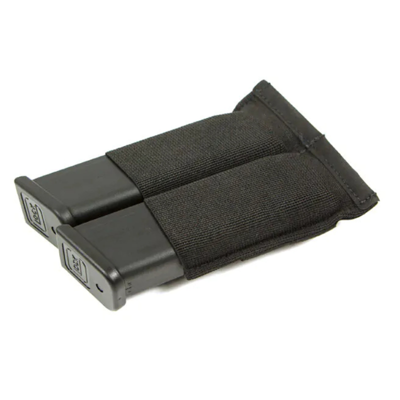 Blue Force Gear Ten-Speed® Double Pistol Mag Pouch in Black | Minimalist double pistol mag pouch with ULTRAcomp™ backing and lightweight Helium Whisper® MOLLE mount