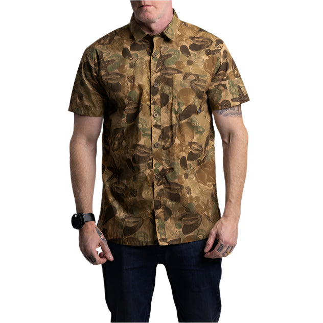 Wrinkle-resistant button-up for military personnel Summer Button Down