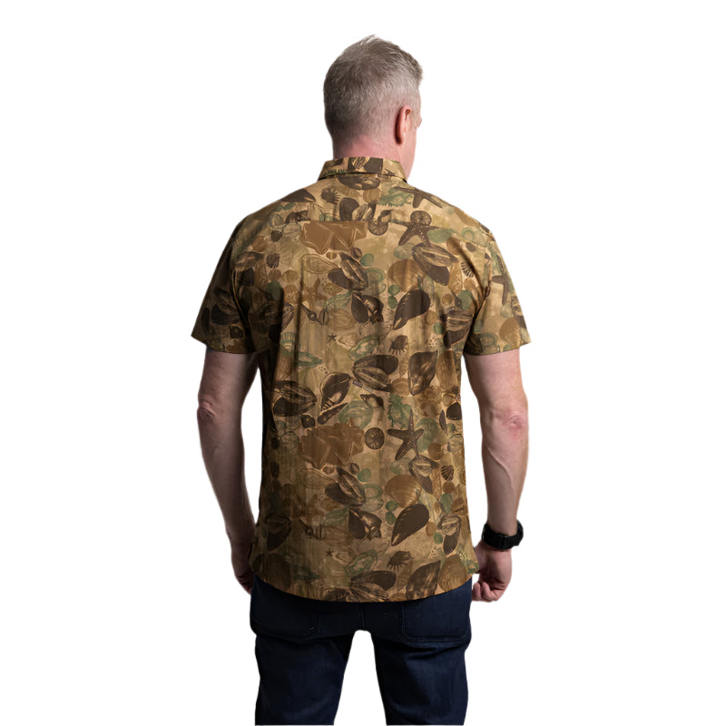 Beach Camo Athletic fit tactical shirt for range and outdoor use