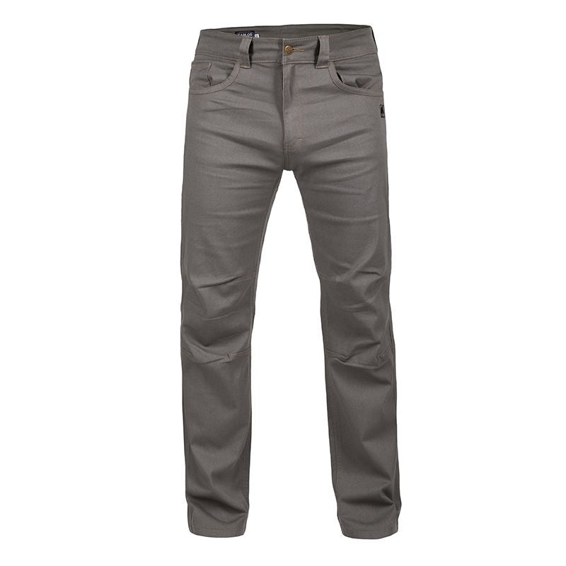 Front view of the Dark Urban Grey Carlos Ray Slim Fit Tactical Pants showing slim cut, articulated knees, and reinforced storage.