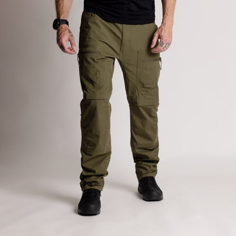 Combat pants with moisture-wicking fabric