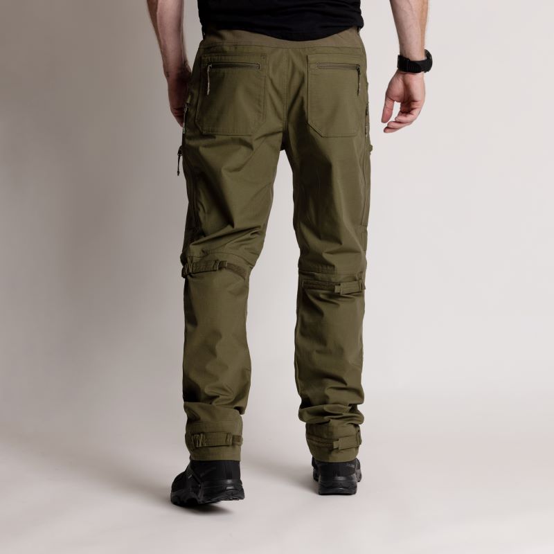 Tactical pants with breathable, quick-dry fabric. Tactical pants with knee pad insert pockets.