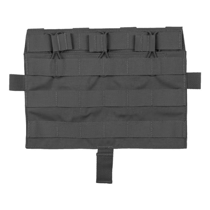 Crye Precision AVS Detachable Flap M4 Flat in Black low profile plate carrier mag placard designed to hold three 5.56 rifle magazines with adjustable shock cord retention, compatible with Crye AVS and JPC tactical combat loadouts made in the USA