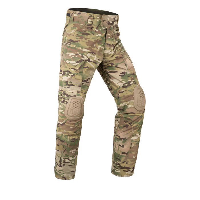 Crye Precision G4 Temperate Shell Combat Pant in Multicam, lightweight water-resistant tactical pants with stretch nylon and mesh-lined pockets for combat use.
