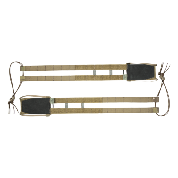 Rear view of the Crye Precision R-Series 2-Band Structural Cummerbund in Multicam showing the shock cord attachment system, dual-band structural design, and rear plate carrier interface.