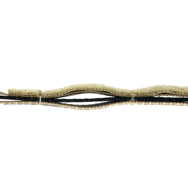 Close-up of the Crye Precision R-Series 3-Band Structural Cummerbund rear shock cord retention system designed to reduce snag hazards and maintain fit.