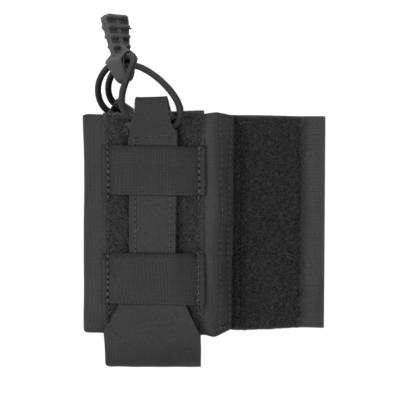 Crye Precision R-Series M4 Side Pouch in Black designed for secure M4 magazine retention and ambidextrous plate carrier mounting.