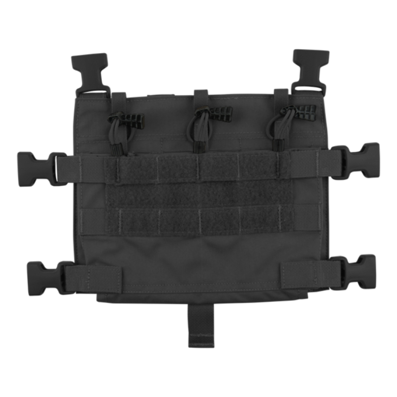 Crye Precision R Series M4 Jump Flap in Black modular chest rig placard designed to carry three M4 magazines in streamlined configuration