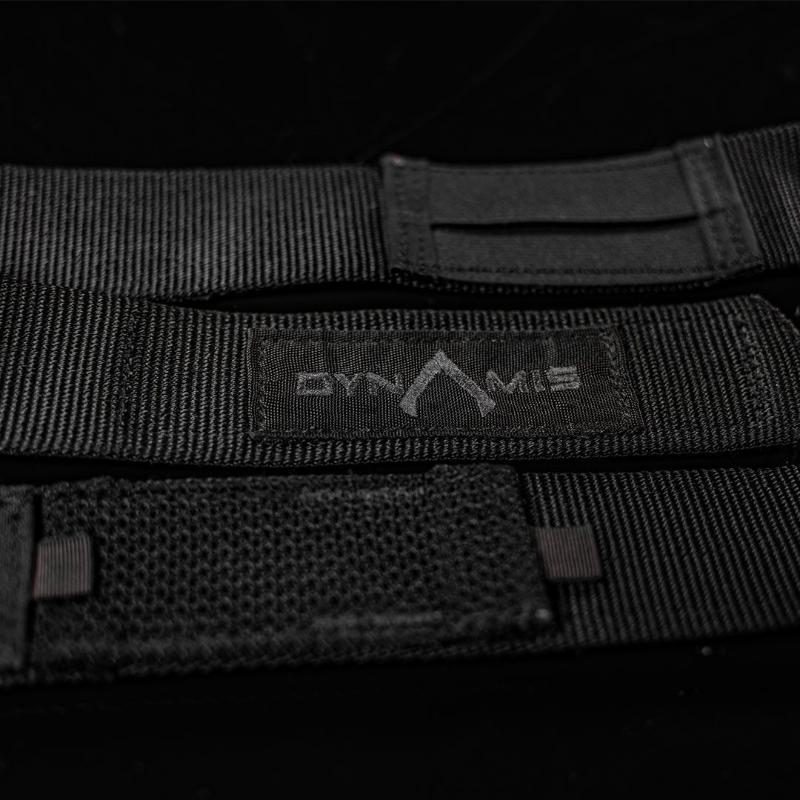 Interior view of the Dynamis Alliance LOPRO Belt highlighting multiple hidden compartments designed for secure everyday carry storage.