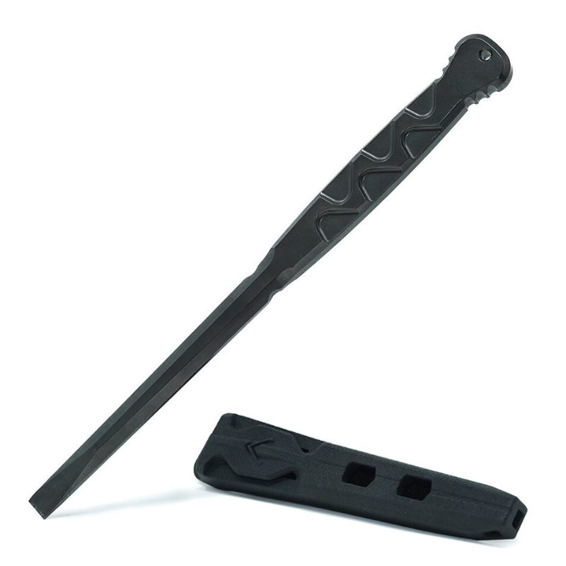 Dynamis Combat Flathead Gen 2 blade-free tactical EDC pry tool secured in IWB concealment sheath with NEPT X corrosion resistant coating