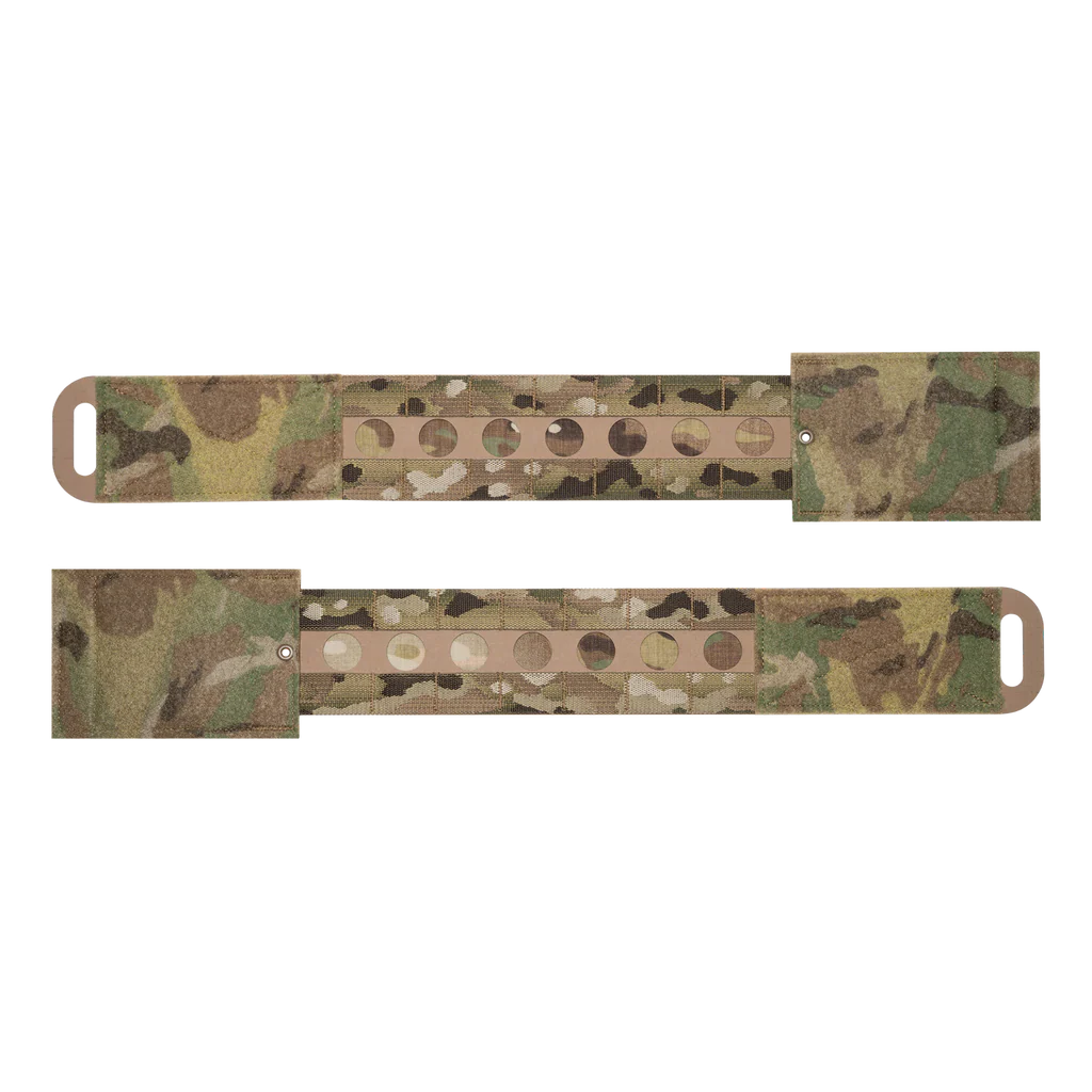 Ferro Concepts ADAPT 3 inch Cummerbund in Multicam showing rigid thermoplastic structure and stretch load bearing plate carrier cummerbund