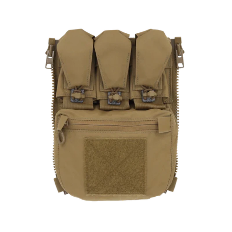 Ferro Concepts Back Panel Banger Coyote Brown providing scalable rear storage for magazines, flashbangs, medical gear, and equipment
