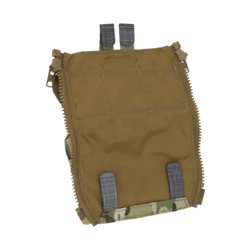 Rear view of Ferro Concepts Back Panel Banger showing zipper attachment system and carrier integration points