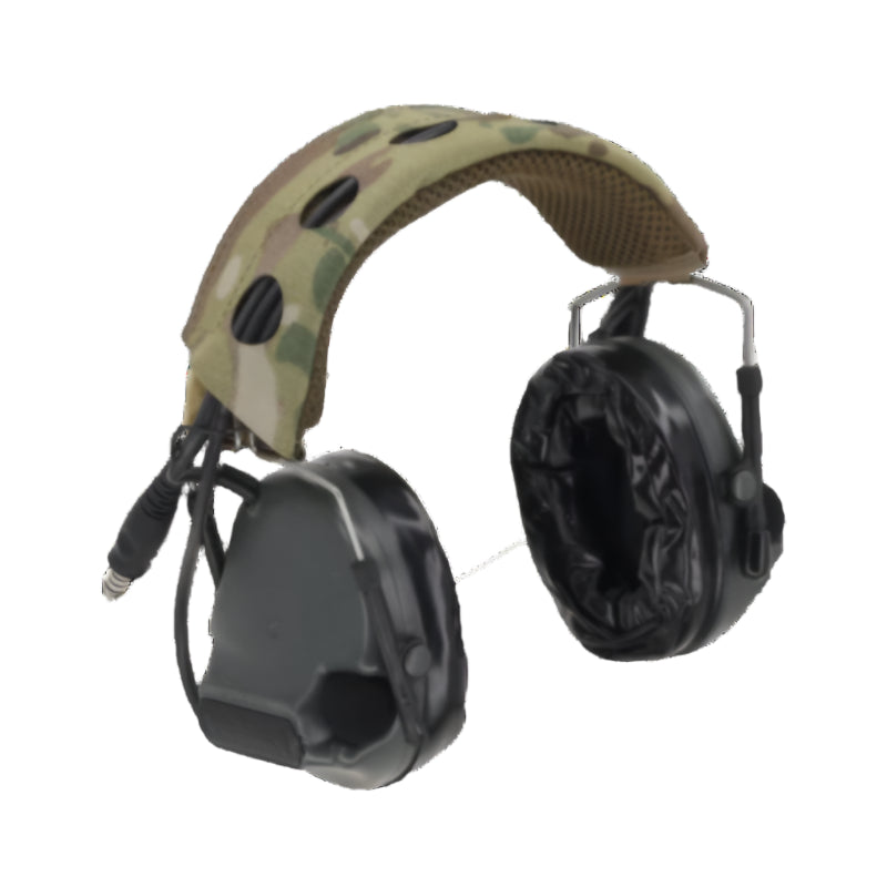 Ferro Concepts Comms Pad mounted on tactical communications headset providing enhanced comfort, airflow, and long wear performance
