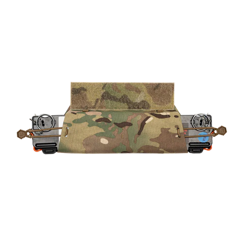 Ferro Concepts Dangler AR carrying multitool, batteries, flashlight, and utility gear in low profile plate carrier pouch