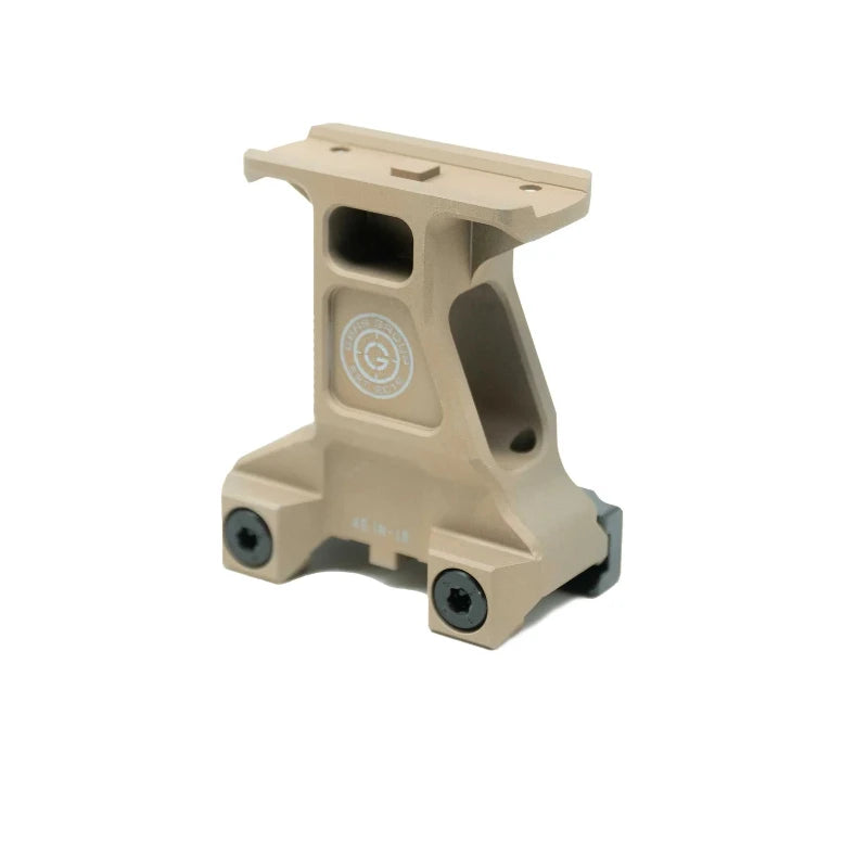 GBRS Group Lerna 2.91 inch elevated optic mount in Flat Dark Earth for Aimpoint Micro T2 red dot, tall tactical rifle mount built for night vision compatibility, upright shooting posture, faster target acquisition, and professional duty rifle setups made in the USA