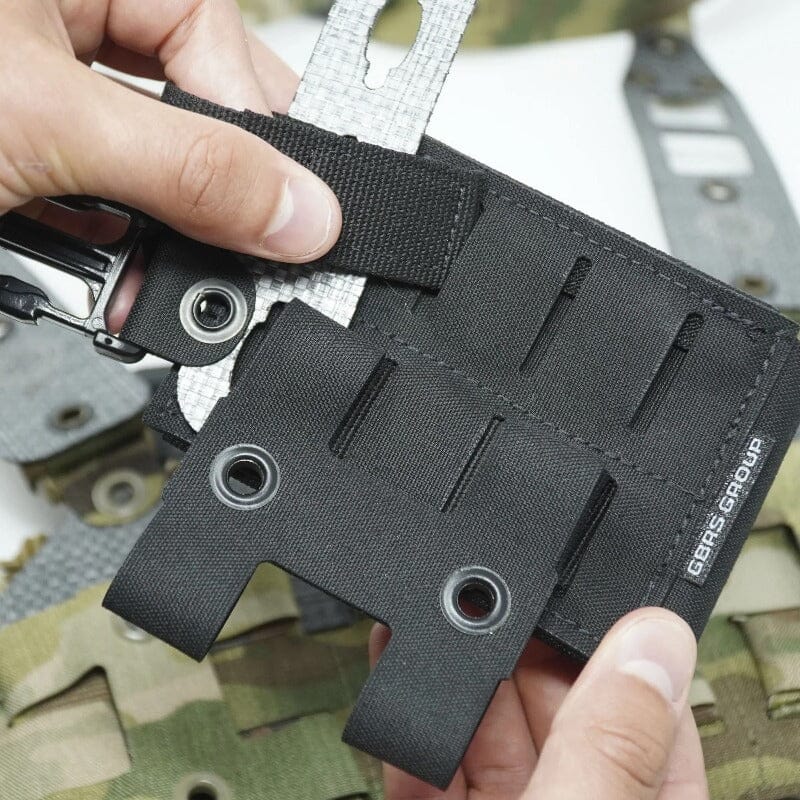 GBRS Modular Chest Rig Attaching Pouch to Modular Platform Close Up