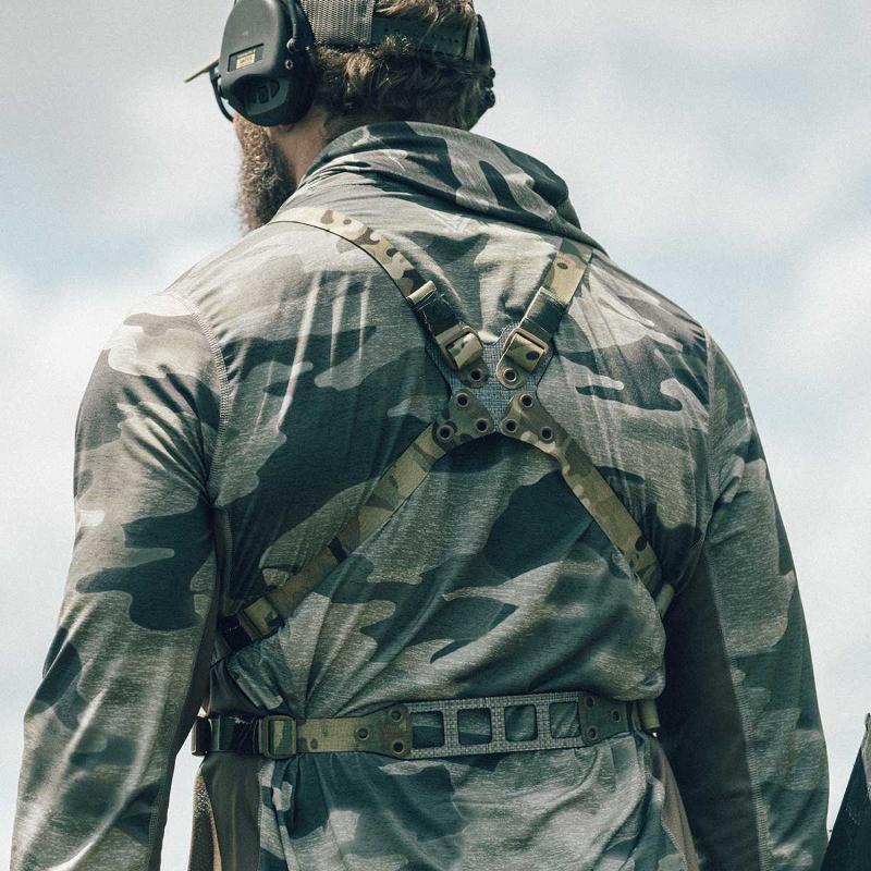 GBRS Modular Chest Rig Back Panel Strap Mounting System Close Up