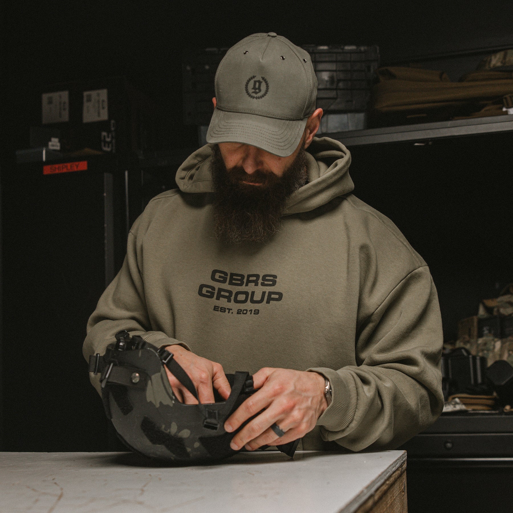 GBRS Group Instructor oversized pullover hoodie with drop shoulder fit and heavyweight fleece construction