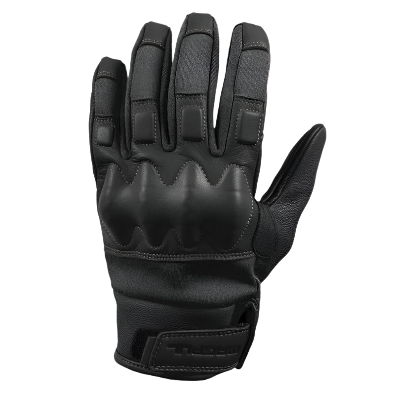 Magpul Breach Glove 2.0 Black front view showing D3O knuckle protection that meets EN13594 Level 2 standards and pre curved ergonomic design