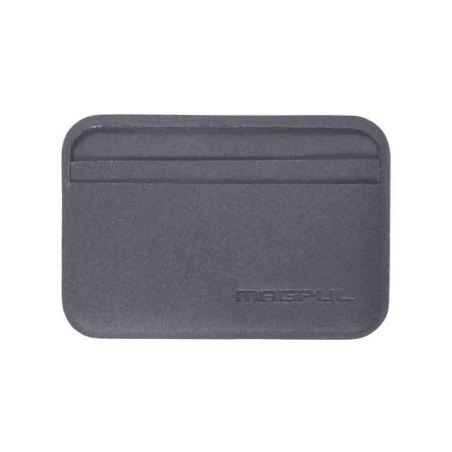 Magpul DAKA Everyday Wallet Grey front view showing low profile slim wallet with reinforced polymer build