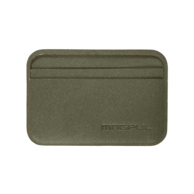 Magpul DAKA Everyday Wallet OD Green front view showing minimalist everyday carry card holder