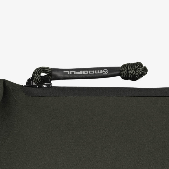 Magpul DAKA Pouch Small OD Green YKK AquaGuard zipper with heat shrink 550 paracord pull for secure access in wet conditions
