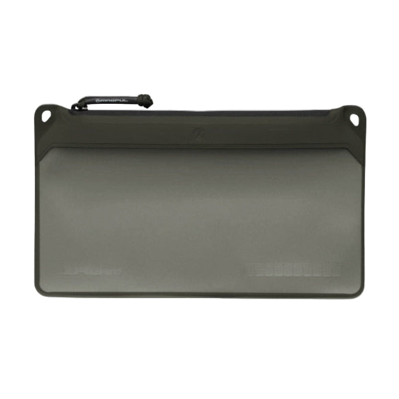 Magpul DAKA Window Pouch Medium OD Green front view with translucent window and durable welded construction