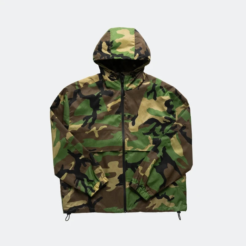M81 Woodland Camouflage jacket on a light gray background