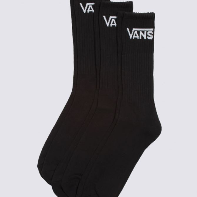 Vans Classic Crew Socks 3 Pack size 9.5-13 Socks Vans BLACK 