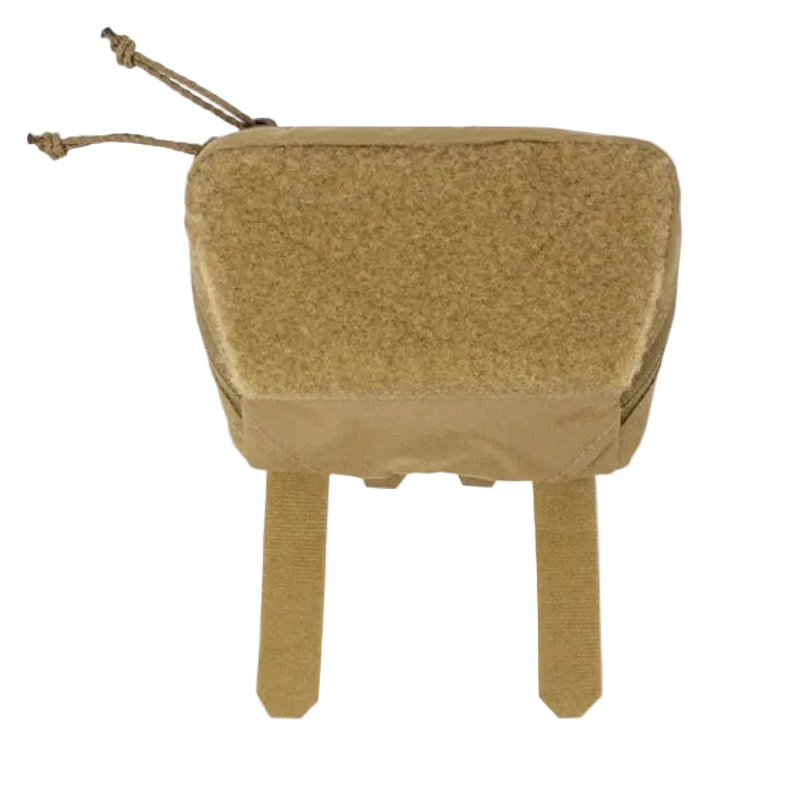 Shaw Concepts ARC Admin Pouch in Coyote Brown low profile tactical admin and EUD organizer with tapered body and MOLLE PALS mounting, designed for plate carriers and chest rigs to store phones, maps, tools, and mission essential gear without interfering with rifle magazine access