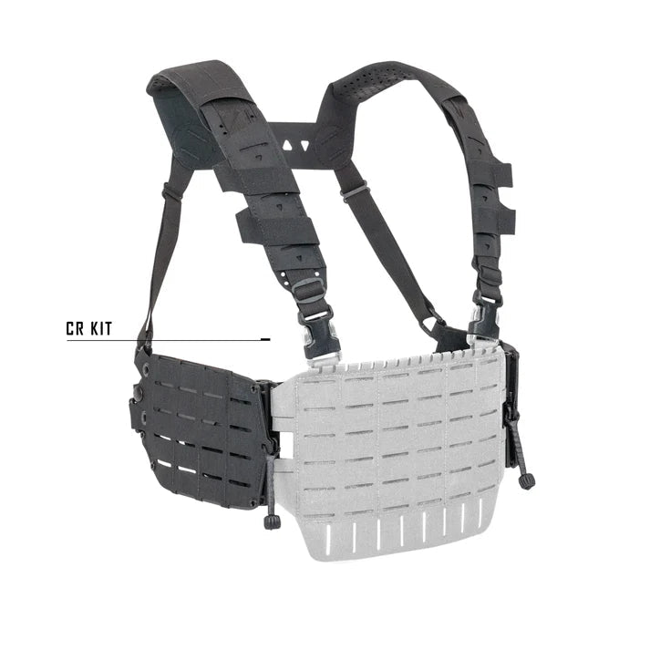 Shaw Concepts ARC Chest Rig Kit V2 in Black featuring a modular H-harness, First Spear Tube compatibility, and scalable chest rig conversion system.
