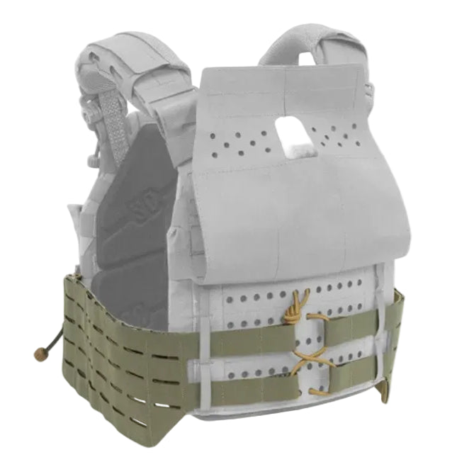 Shaw Concepts ARC Cummerbund V2 integrated on tactical plate carrier with Tegris reinforced side panels and First Spear Tubes quick release hardware, modular MOLLE cummerbund upgrade built for combat gear, military armor carriers, and law enforcement duty operations made in the USA