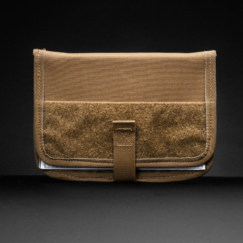 Skili Gear Dope Book | Durable 500D Cordura range card binder with 6-ring insert, pen holders, and Velcro backing for shooters logging data in the field