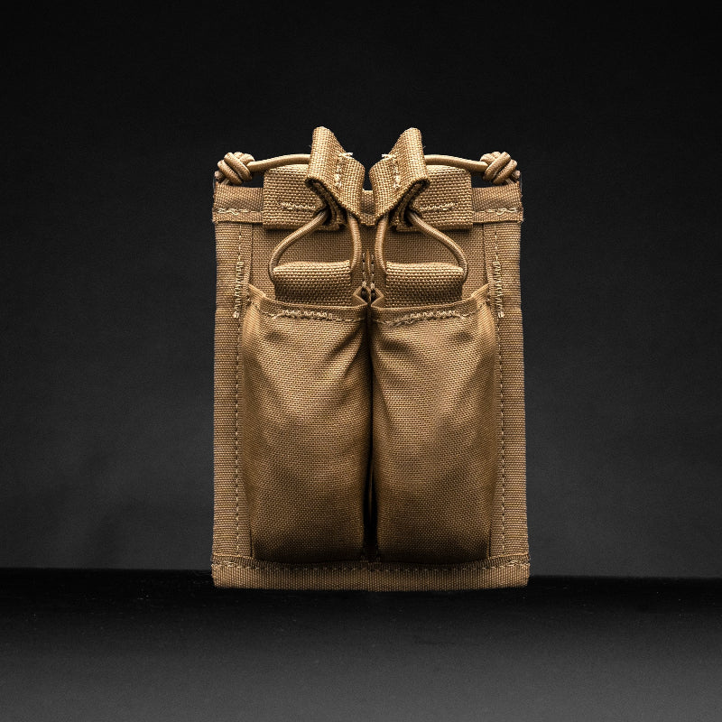 Skili Gear Mag Pouch | Low-profile Cordura magazine pouch with silent bungee retention and Velcro backing, compatible with Skili Phantom Pack for tactical loadouts