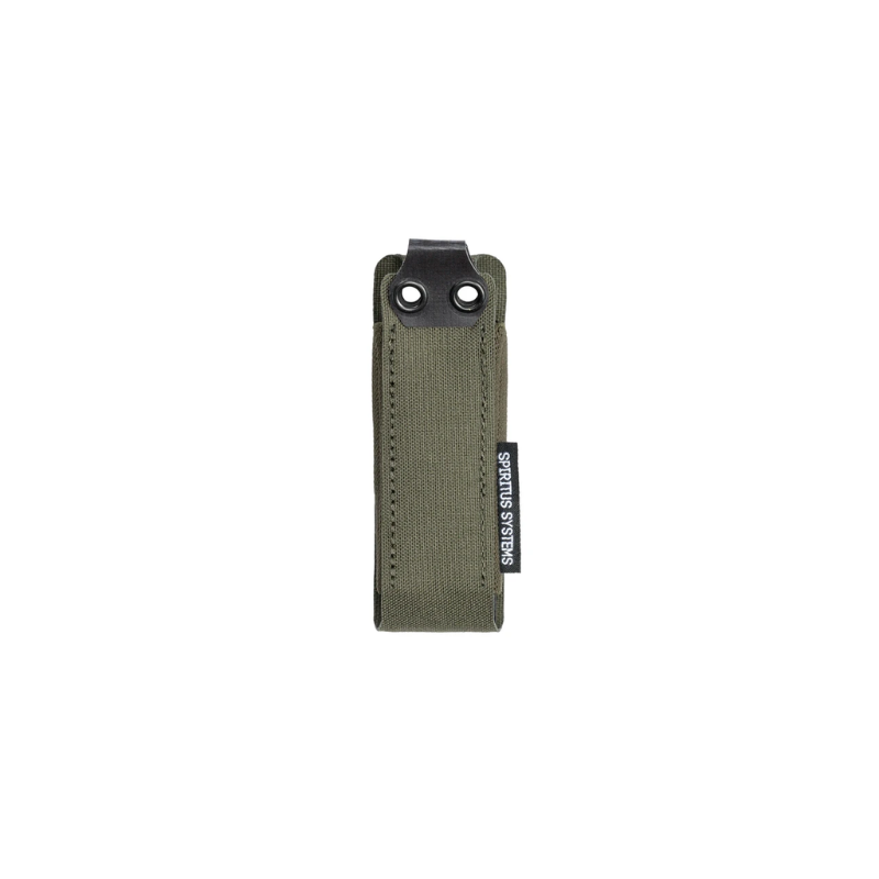 Spiritus Systems Pistol Mag Pouch in Ranger Green featuring a slim nylon design and dual metal retention grommets.