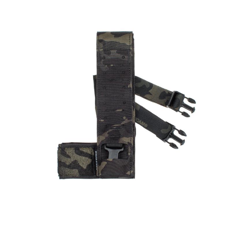 Spiritus Systems Fat Strap MK4 in MultiCam Black featuring an H-harness layout and integrated mounting fields for tactical chest rig setups.
