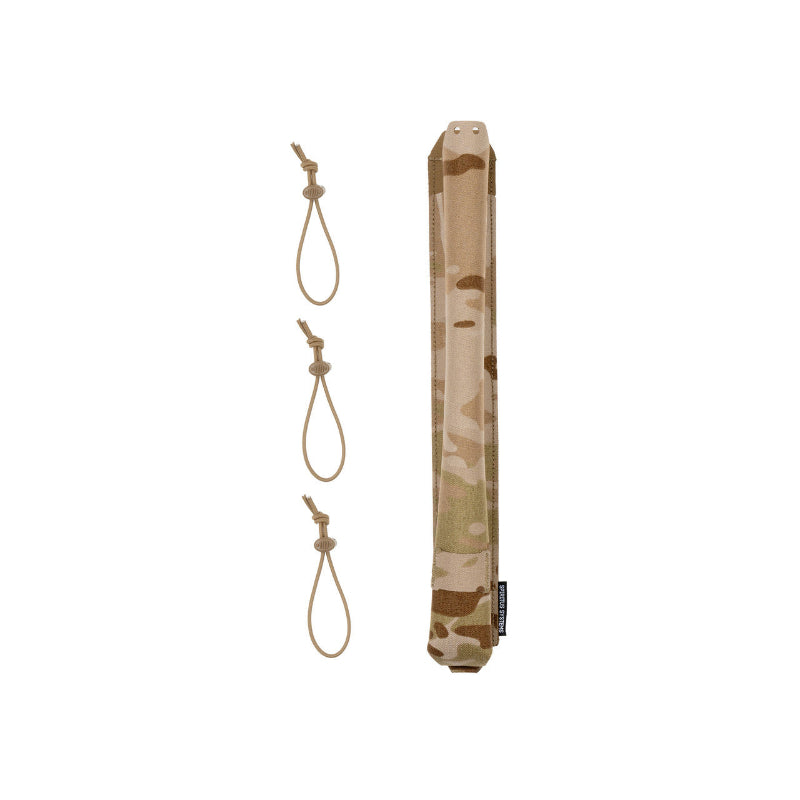 Spiritus Systems Magic Stick Pouch in MultiCam Arid featuring adjustable shock cord retention, MOLLE compatibility, and an open-top design for breaching tools and linear charges.