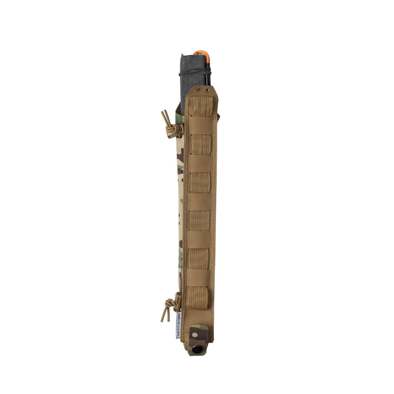 Rear view of the Spiritus Systems Magic Stick Pouch in MultiCam showing the integrated MOLLE attachment system and mounting interface for plate carriers, packs, and modular tactical platforms.