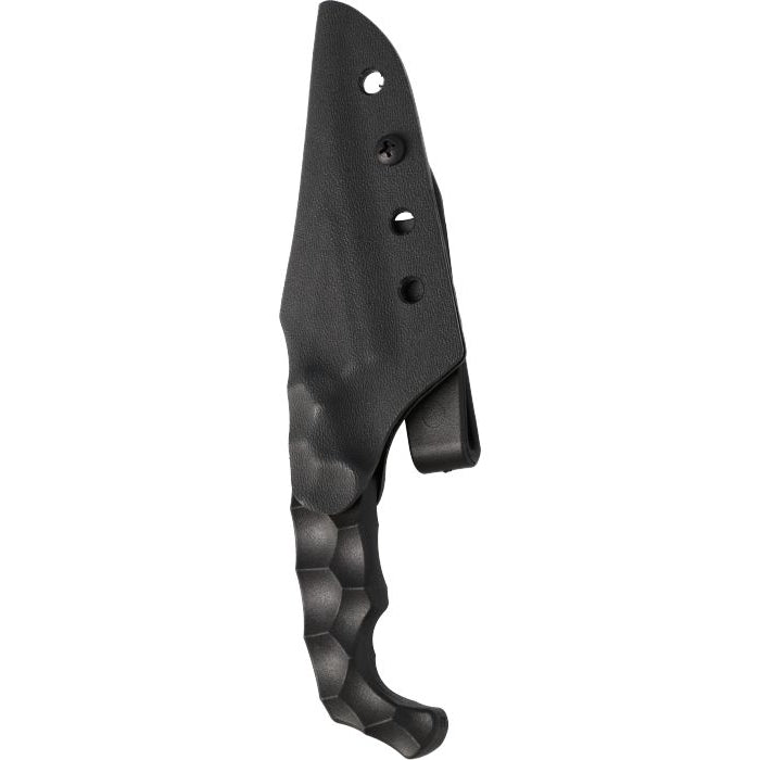 Stroup Knives Ultralite Non-Metallic Knife shown secured in its Kydex sheath, highlighting the fully non-metallic one-piece Zytel construction, slim lightweight profile, and discreet IWB carry system designed for low-visibility defensive or backup use.